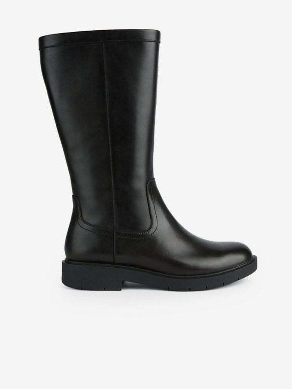 Geox Botine din piele de culoare neagră Geox Spherica