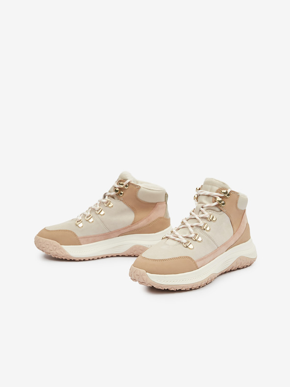 Geox Geox Oliviera bej din piele întoarsă pentru femei gheată