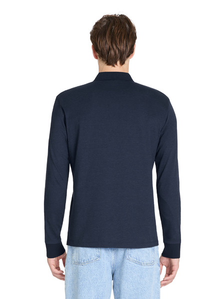 Celio Tricou polo albastru închis cu mânecă lungă pentru bărbați Celio Jiwomini
