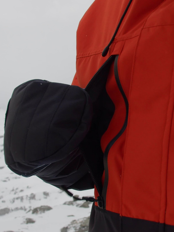 Horsefeathers Jachetă Track - lut roșu / negru Horsefeathers