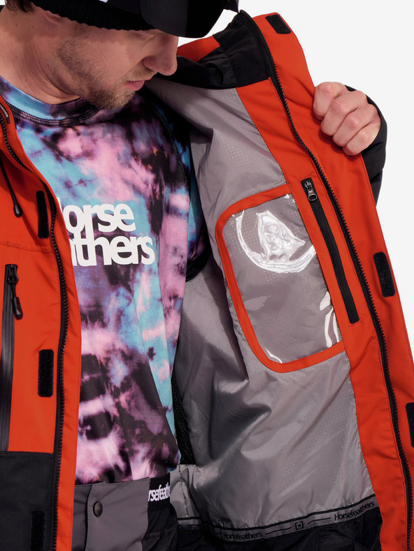 Horsefeathers Jachetă Track - lut roșu / negru Horsefeathers