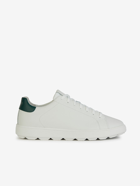Geox Adidași din piele pentru bărbați, albi Geox Spherica Ecub