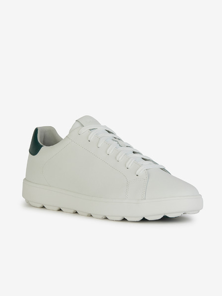 Geox Adidași din piele pentru bărbați, albi Geox Spherica Ecub