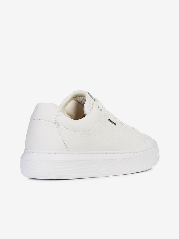 Geox Adidași din piele pentru bărbați, albi Geox Deiven