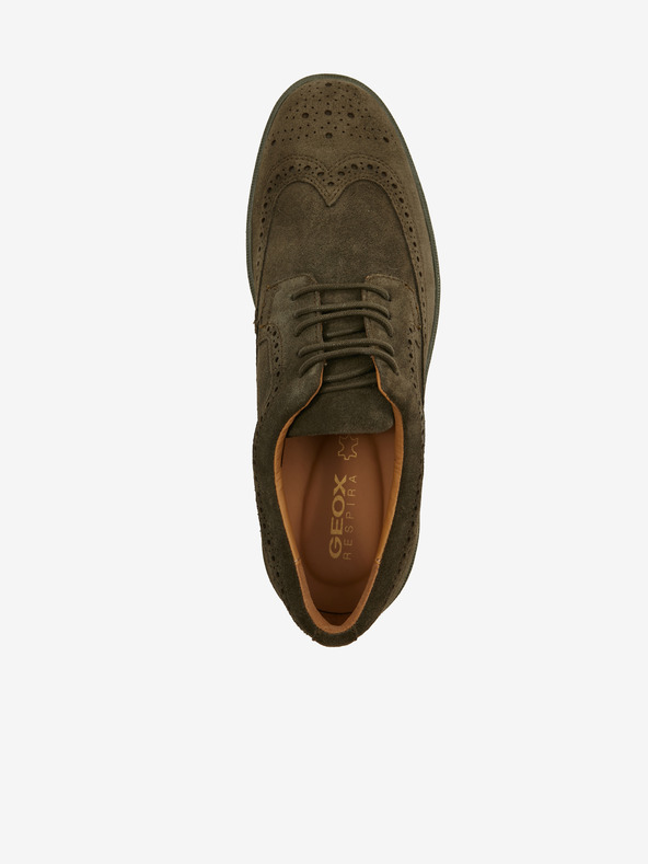 Geox Pantofi eleganți kaki din piele întoarsă pentru bărbați Geox Adacter