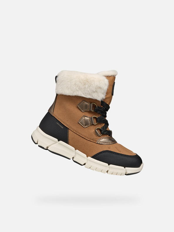 Geox Botine maro deschis pentru fete Geox Flexyper AB