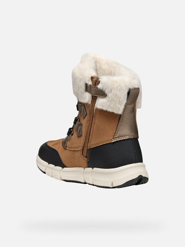 Geox Botine maro deschis pentru fete Geox Flexyper AB