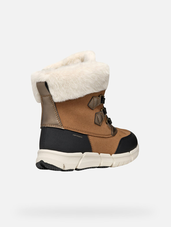 Geox Botine maro deschis pentru fete Geox Flexyper AB