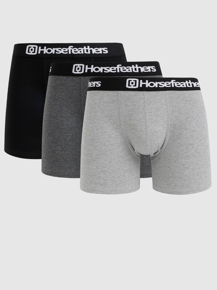 Horsefeathers Set de trei boxeri Horsefeathers Dynasty în gri și negru