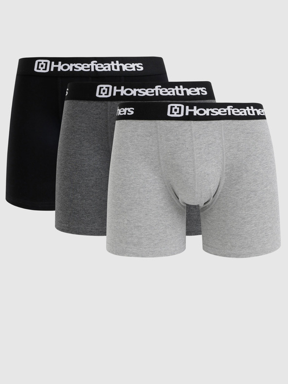 Horsefeathers Set de trei boxeri Horsefeathers Dynasty în gri și negru