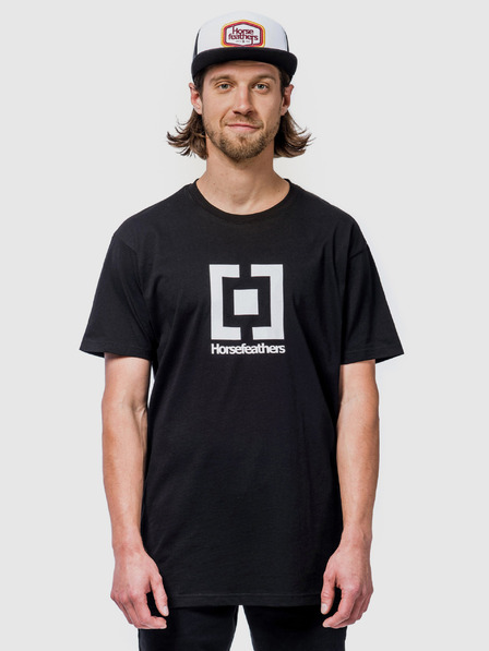 Horsefeathers Tricou negru Horsefeathers Base pentru bărbați
