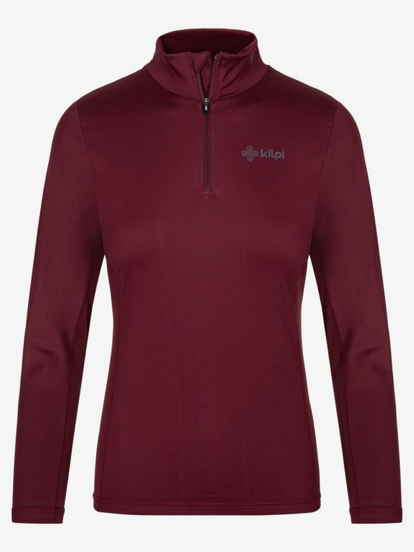 Kilpi Tricou termic de damă burgundy cu guler ridicat KILPI WILLIE