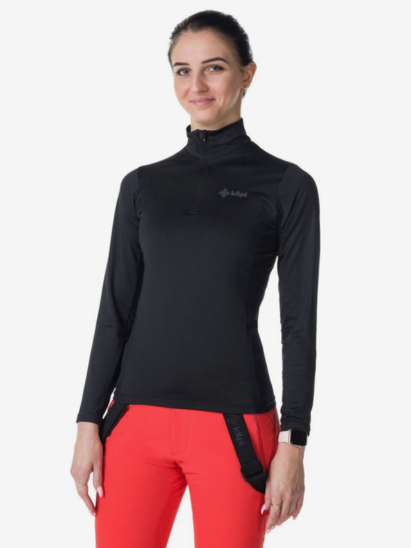 Kilpi Tricou termic de damă burgundy cu guler ridicat KILPI WILLIE