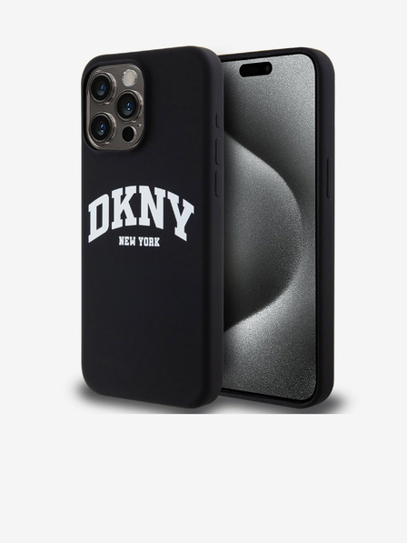 DKNY Silicon lichid Arch Logo MagSafe Back Cover pentru iPhone 14 Pro negru DKNY