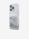 DKNY Liquid Glitter Arch Logo Back Cover pentru iPhone 14 Pro Transparent DKNY