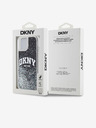 DKNY Liquid Glitter Arch Logo Back Cover pentru iPhone 14 negru DKNY