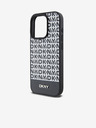 DKNY PU Leather Repeat Pattern Bottom Stripe MagSafe Back Cover pentru iPhone 12/12 Pro negru DKNY