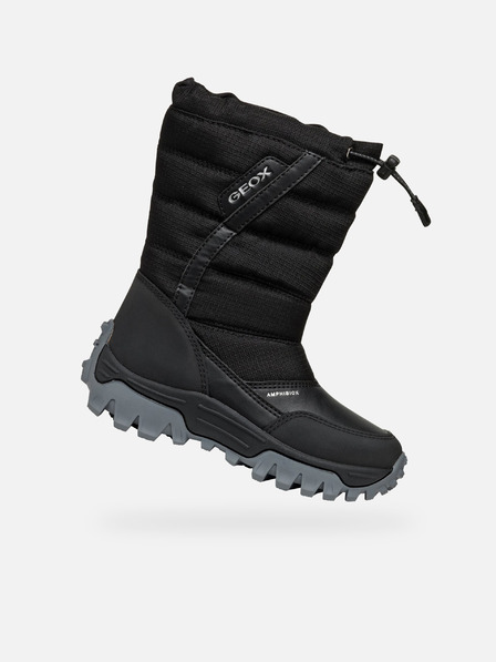 Geox Pantofi de iarnă negri pentru băieți Geox Himalaya ABX
