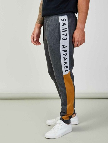Sam 73 Pantaloni de trening pentru bărbați gri cafeniu SAM 73 Aldon