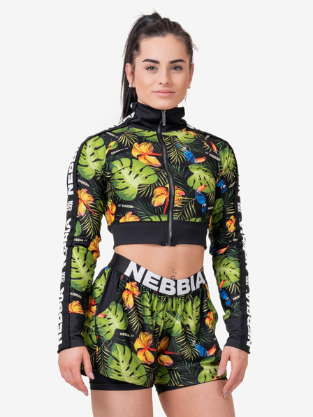 Nebbia Jachetă crop pentru femei High-energy 564 Nebbia Jungle green