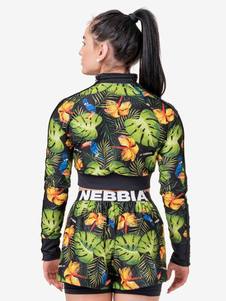 Nebbia Jachetă crop pentru femei High-energy 564 Nebbia Jungle green