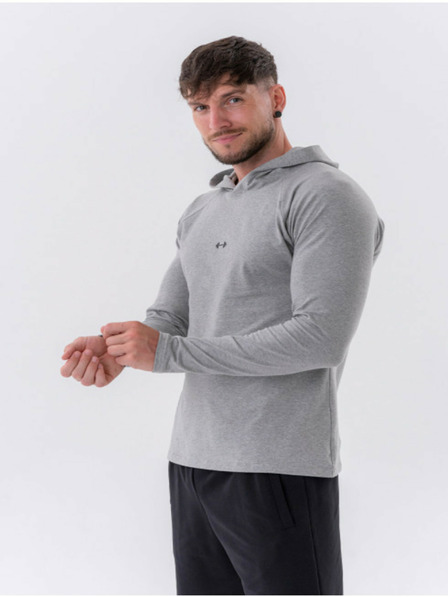 Nebbia Tricou cu glugă cu mânecă lungă 330 Gri deschis