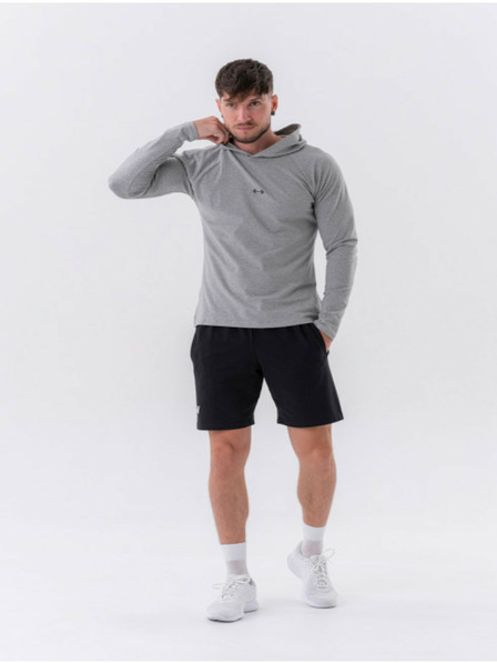 Nebbia Tricou cu glugă cu mânecă lungă 330 Gri deschis