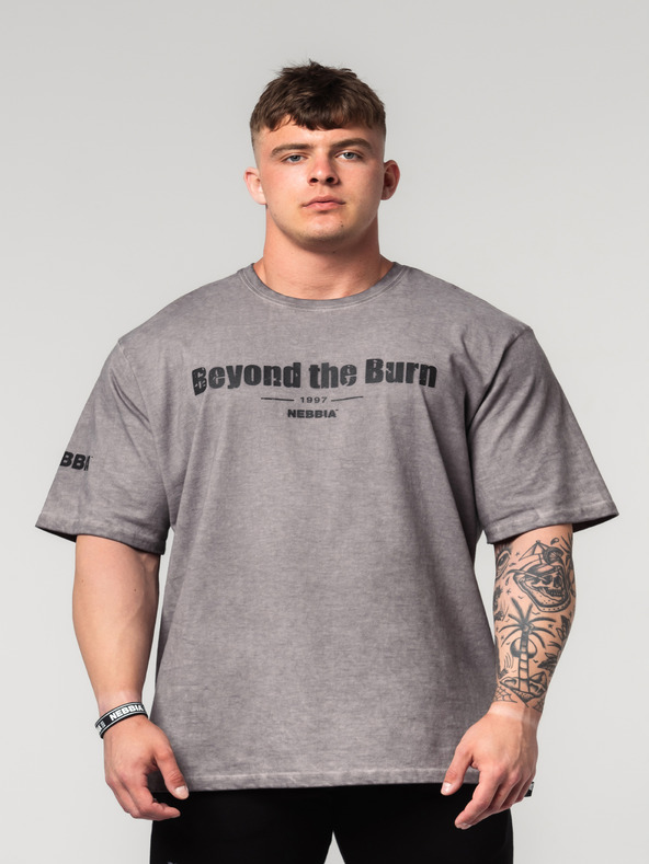 Nebbia Tricou gros din bumbac decolorat GRIND 370