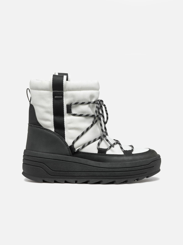 Geox Botine albe pentru femei Geox Milleiny ABX