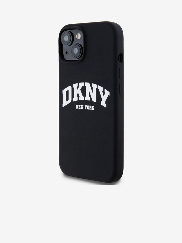 DKNY Liquid Silicone Arch Logo MagSafe Back Cover pentru iPhone 14 negru DKNY