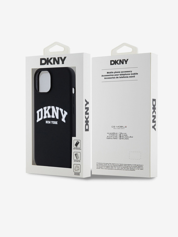 DKNY Liquid Silicone Arch Logo MagSafe Back Cover pentru iPhone 14 negru DKNY