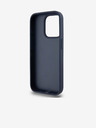 DKNY PU Leather Checkered Pattern și Stripe Back Cover pentru iPhone 15 Pro Max albastru DKNY