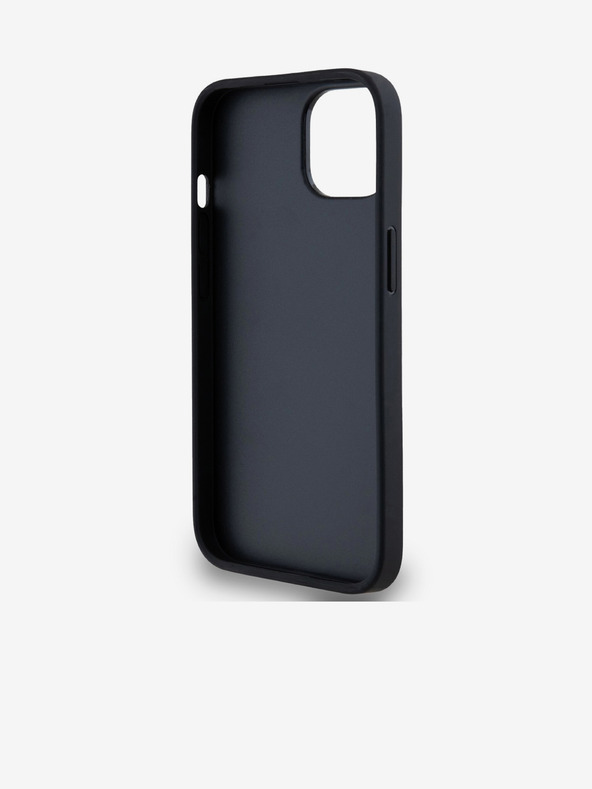 DKNY Husă spate din piele PU cu model în carouri și dungi pentru iPhone 13 negru DKNY