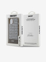 DKNY PU piele Repeat model de fund Stripe spate Cover pentru iPhone 13 Brown DKNY