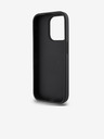 DKNY PU Leather Repeat Pattern Card Pocket Back Cover pentru iPhone 15 Pro negru DKNY