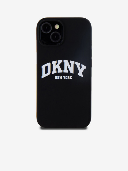 DKNY Liquid Silicone Arch Logo MagSafe Back Cover pentru iPhone 13 negru DKNY