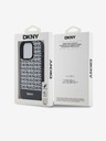 DKNY PU piele Repeat Pattern Bottom Stripe MagSafe Back Cover pentru iPhone 13 Pro Max negru DKNY