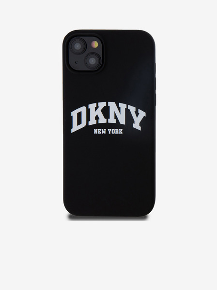 DKNY Liquid Silicone Arch Logo MagSafe Back Cover pentru iPhone 15 Plus negru DKNY