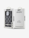 DKNY Husă spate cu model în carouri și dungi din piele PU pentru iPhone 13 Pro Max negru DKNY