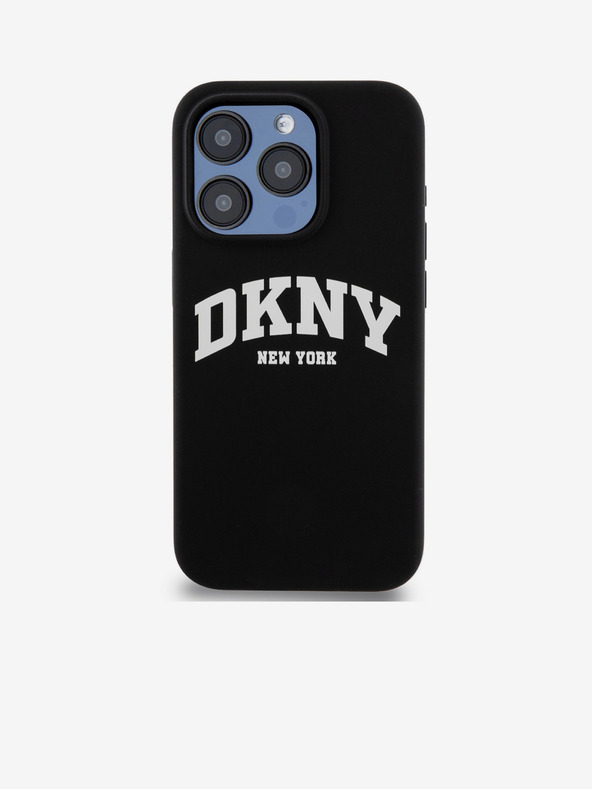 DKNY Liquid Silicone Arch Logo MagSafe Back Cover pentru iPhone 15 Pro negru DKNY