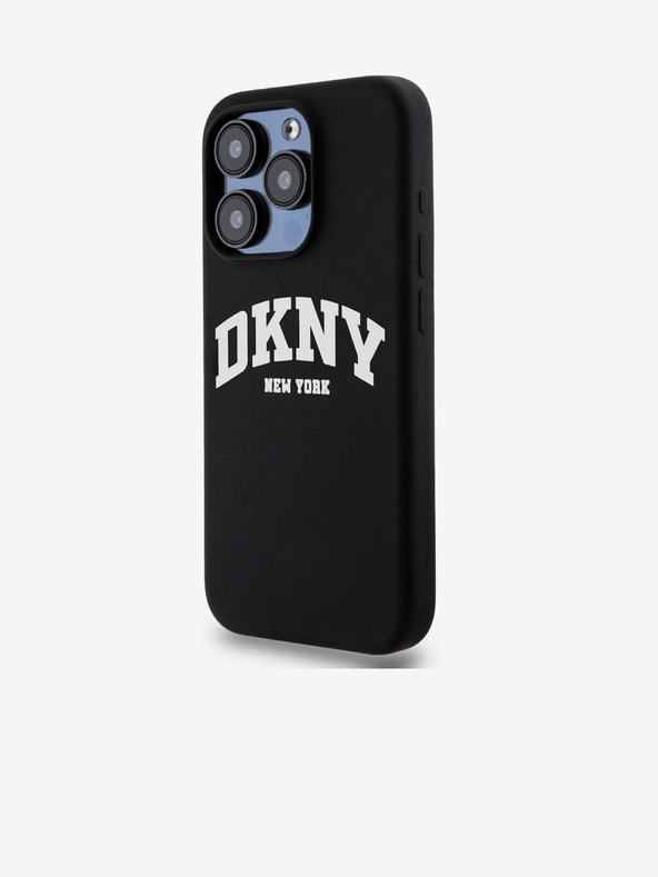DKNY Liquid Silicone Arch Logo MagSafe Back Cover pentru iPhone 15 Pro negru DKNY