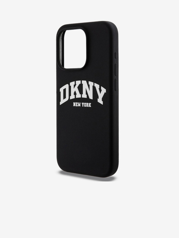 DKNY Liquid Silicone Arch Logo MagSafe Back Cover pentru iPhone 15 Pro negru DKNY