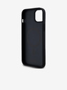 DKNY PU piele Repeat Pattern Stack Logo Magsafe Back Cover pentru iPhone 15 Plus negru DKNY