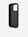 DKNY PU piele Repeat Pattern Stack Logo Magsafe Back Cover pentru iPhone 15 Pro Max negru DKNY