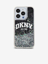 DKNY Liquid Glitter Arch Logo Back Cover pentru iPhone 15 Pro negru DKNY