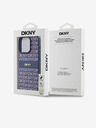 DKNY PU piele Repeat Pattern Tonal Stripe Back Cover pentru iPhone 14 Pro Max albastru DKNY
