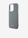 DKNY Liquid Silicone Silver Metal Logo Magsafe Back Cover pentru iPhone 15 Pro Grey DKNY