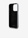 DKNY Liquid Silicone Silver Metal Logo Magsafe Back Cover pentru iPhone 15 Pro Grey DKNY