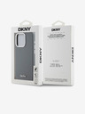 DKNY Liquid Silicone Silver Metal Logo Magsafe Back Cover pentru iPhone 15 Pro Grey DKNY