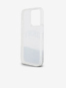 DKNY Liquid Glitter Arch Logo Back Cover pentru iPhone 15 Pro Transparent DKNY